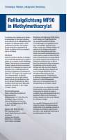 Solution: Rollbalgdichtung MF90 in Methylmethacrylat